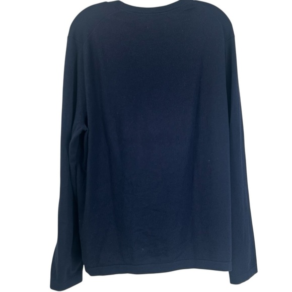 Banana Republic Blue Cotton Cashmere Blend Long Sleeve Lightweight Sweater Large - Picture 4 of 13